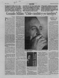 Gonzalo Millán, "Chile cambió y yo también"  [artículo] Ximena Poo.