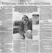 Reflexiones sobre la narrativa chilena