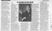 El consejo de don David  [artículo] Sergio Vodanovic.