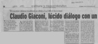 Claudio Giaconi, lúcido diálogo con un maldito  [artículo].