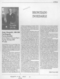 Jorge Alessandri 1896-1986, una biografía  [artículo] Sofía Correa Sutil.