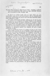 "Sociedad y población rural en la formación de Chile actual, La Ligua 1700-1850"  [artículo] Armando de Ramón.
