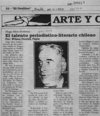 El talento periodístico-literario chileno  [artículo] Wilson Pereira Tapia.