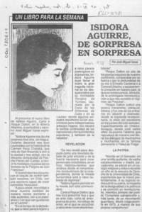 Isidora Aguirre, de sorpresa en sorpresa  [artículo] José Miguel Varas.