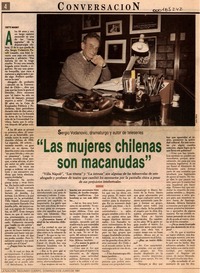 "Las mujeres chilenas son macanudas"