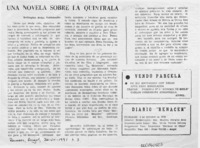 Una novela sobre la Quintrala  [artículo] Wellington Rojas Valdebenito.