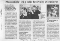 "Malasangre" irá a ocho festivales extranjeros  [artículo].