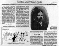 Un profesor notable, Alejandro Venegas  [artículo] Marino Muñoz Lagos.