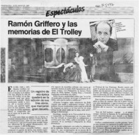 Ramón Griffero y las memorias de El Trolley  [artículo].