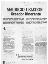 Mauricio Celedón creador itinerante