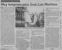 Muy temprano para Juan Luis Martínez  [artículo] Filebo.
