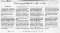 Historias porteñas de la objetualidad  [artículo] Justo Pastor Mellado.