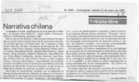 Narrativa chilena  [artículo] Luis Agoni Molina.