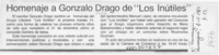 Homenaje a Gonzalo Drago de "Los Inútiles"  [artículo].
