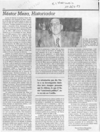 Néstor Meza, historiador  [artículo] Manuel Salvat Monguillot.