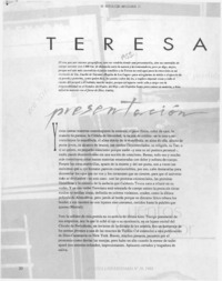 Teresa Calderón  [artículo] Delia Domínguez.
