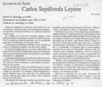 Carlos Sepúlveda Leyton  [artículo] C. R. I.
