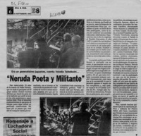 "Neruda, poeta y militante"  [artículo].