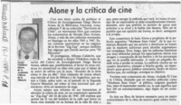 Alone y la crítica de cine  [artículo] Sergio Martínez Baeza.