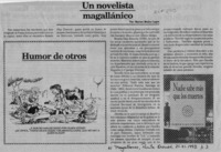 Un novelista magallánico  [artículo] Marino Muñoz Lagos.