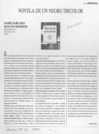 Novela de un negro tricolor  [artículo] Darío Oses.