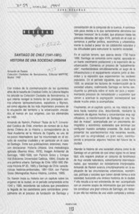 Santiago de Chile (1541-1991), historia de una sociedad urbana  [artículo] Patricio Gross.