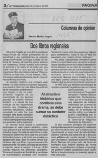 Dos libros regionales  [artículo] Marino Muñoz Lagos.