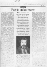 Poesía en los muros  [artículo] Sergio Ramón Fuentealba