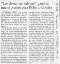 "Los Detectives salvajes" ganó nuevo premio para Roberto Bolaño  [artículo]