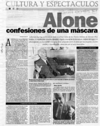 Alone confesiones de una máscara  [artículo] Andrés Gómez B.