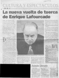 La nueva vuelta de tuerca de Enrique Lafourcade  [artículo] Claudio Aguilera
