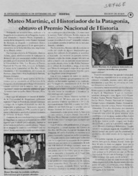 Mateo Martinic, el historiador de la Patagonia el Premio Nacional de Historia  [artículo]