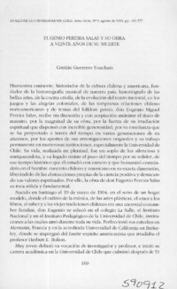 Eugenio Pereira Salas y su obra, a veinte años de su muerte  [artículo] Cristián Guerrero Yoacham