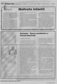 Salvador Reyes académico y Premio Nacional  [artículo] Benigno Avalos Ansieta