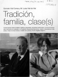 Tradición, familia, clase(s)  [artículo] M. Angélica Zergers V.