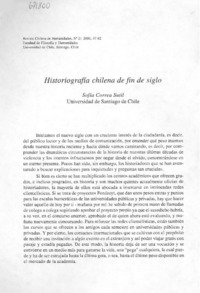 Historiografía chilena de fin de siglo