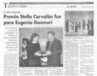Premio Stella Corvalán fue para Eugenia Gazmuri