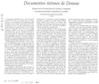 Documentos íntimos de Donoso