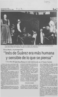 "Inés de Suárez era más humana y sensible de lo que se piensa".