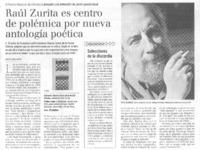 Raúl Zurita es centro de polémica por nueva antología poética