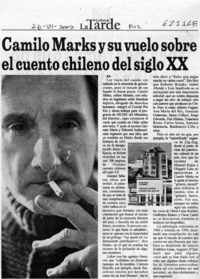 Camilo Marks y su vuelo sobre el cuento chileno del siglo XX  [artículo] X. P.