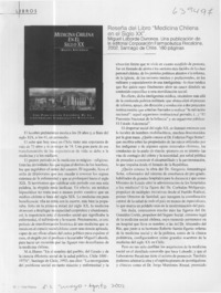 Medicina chilena en el siglo XX  [artículo] Reinaldo Bustos Domínguez