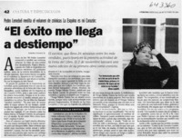 "El éxito me llega a destiempo"  [artículo] Andrés Gómez B.