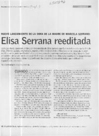 Elisa Serrana reeditada