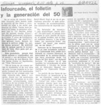 Lafourcade, el folletín y la generación del 50