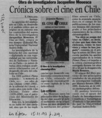 Crónica sobre el cine en Chile  [artículo] E. Orellana.