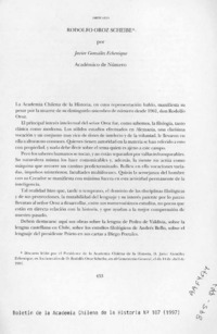 Rodolfo Oroz Scheibe  [artículo] Javier González Echenique.