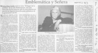 Emblemática y señera  [artículo] José Miguel Izquierdo S.