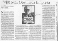 La más obstinada empresa  [artículo] Gonzalo Vial Correa.