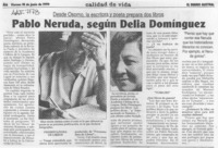 Pablo Neruda, según Delia Domínguez  [artículo].